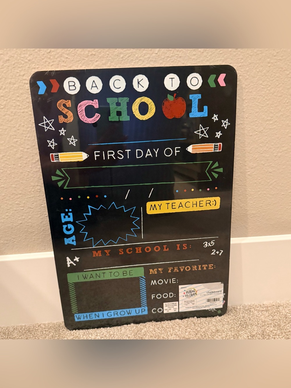 New! First Day/ Last Day of school chalkboard